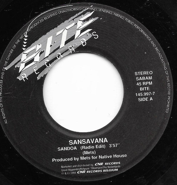Sansavana : Sandoa (7",45 RPM,Single)