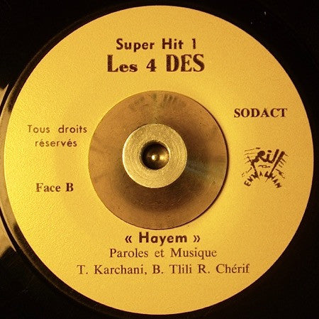 Les 4 Dés : Ya Tounes / Heyem (7",45 RPM,Single)