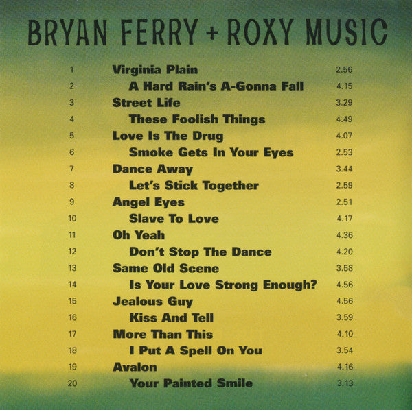 Bryan Ferry + Roxy Music : More Than This (The Best Of Bryan Ferry + Roxy Music) (Compilation,Reissue,Remastered)