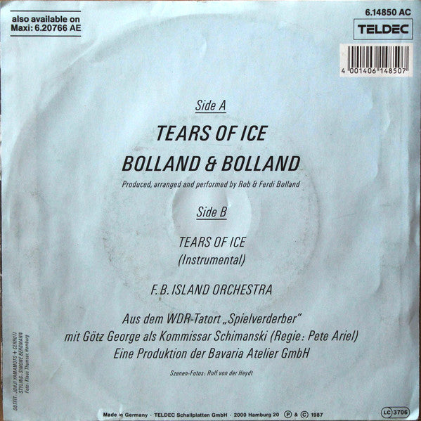Bolland & Bolland : Tears Of Ice (7",45 RPM,Single,Stereo)