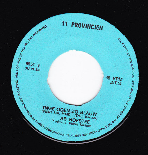 Ab Hofstee : Waar Is De Blaaspoep (7",45 RPM,Single)