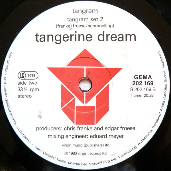 Tangerine Dream : Tangram (LP,Album,Stereo)