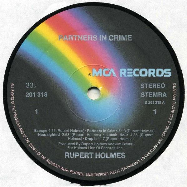 Rupert Holmes : Partners In Crime (LP, Album)