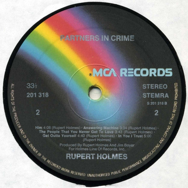 Rupert Holmes : Partners In Crime (LP, Album)