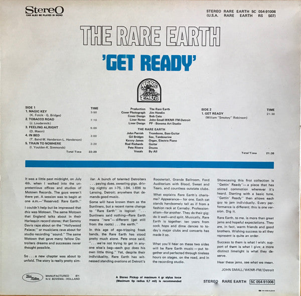 Rare Earth : Get Ready (LP, Album)