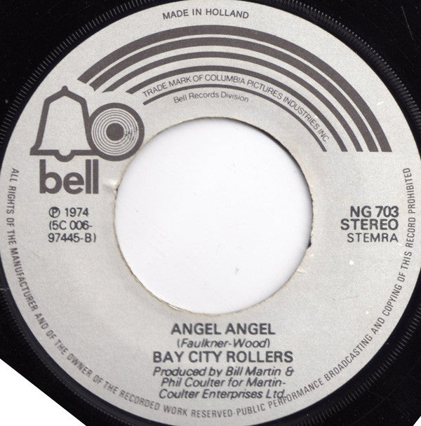 Bay City Rollers : Saturday Night / Angel Angel (7",45 RPM,Single,Stereo)