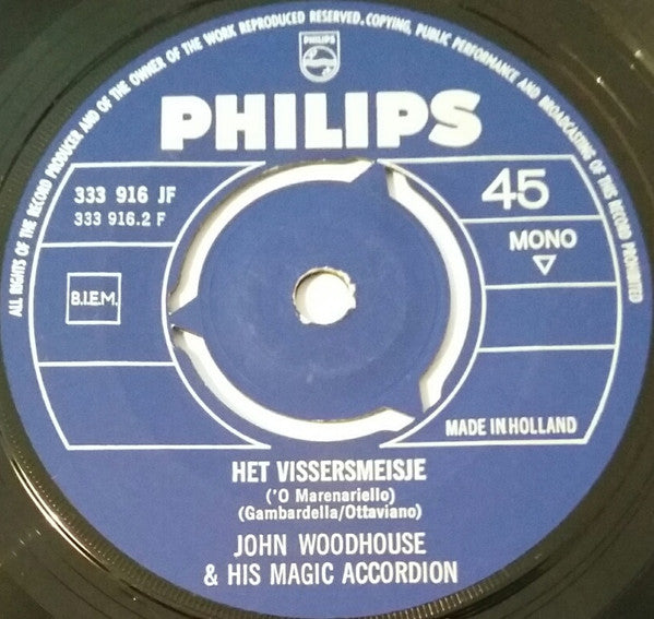 John Woodhouse : Springtime / Het Vissersmeisje (7",45 RPM,Single,Mono)