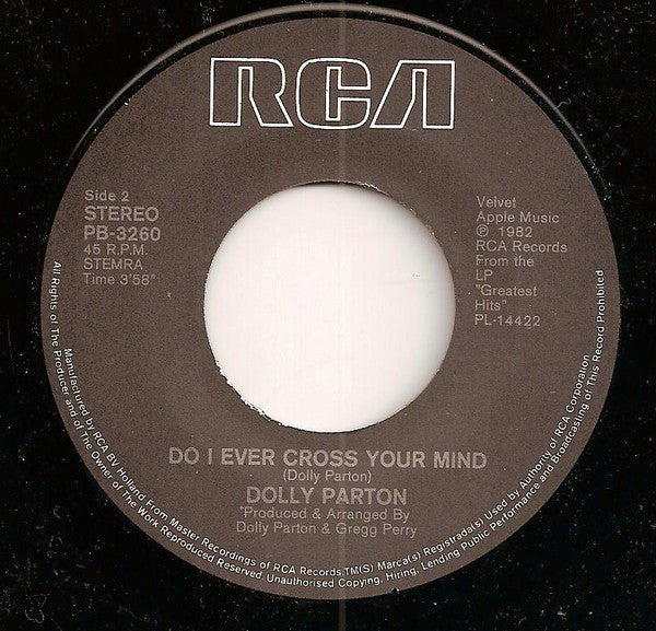 Dolly Parton : I Will Always Love You (7",Single,45 RPM)