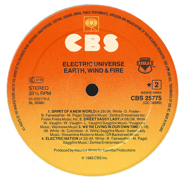 Earth, Wind & Fire : Electric Universe (LP,Album)