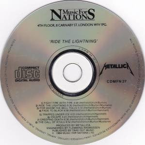 Metallica : Ride The Lightning (CD, Album, RE)
