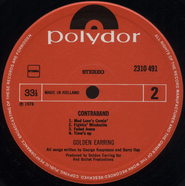 Golden Earring : Contraband (LP,Album,Stereo)
