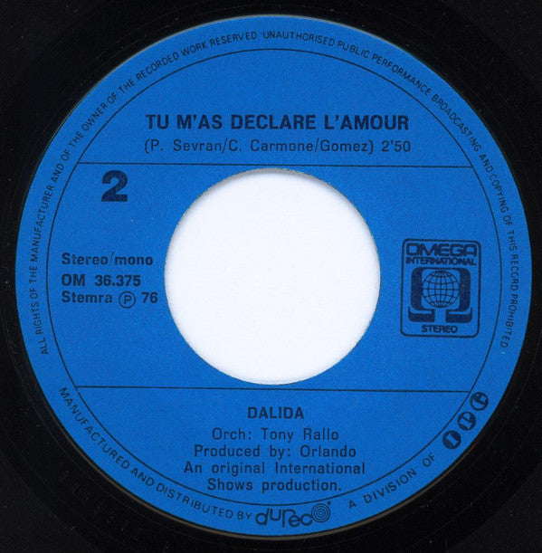 Dalida : Le Petit Bonheur (7", Single)