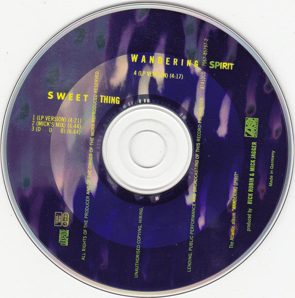 Mick Jagger : Sweet Thing (Single)