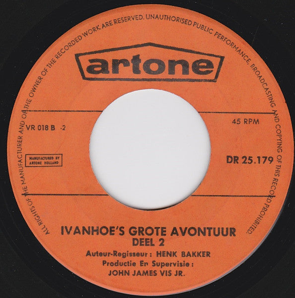 No Artist : Ivanhoe's Grote Avontuur (7",45 RPM)