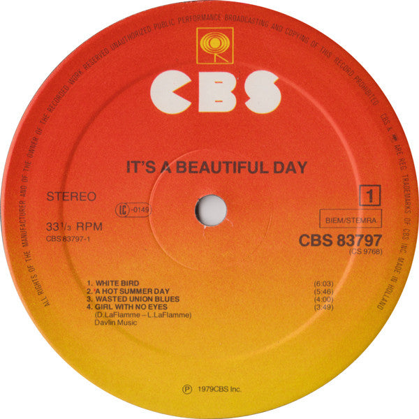 It's A Beautiful Day : It's A Beautiful Day (LP,Album,Reissue,Stereo)