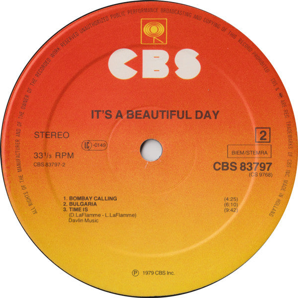 It's A Beautiful Day : It's A Beautiful Day (LP,Album,Reissue,Stereo)