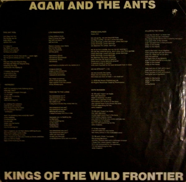 Adam And The Ants : Kings Of The Wild Frontier (LP,Album)