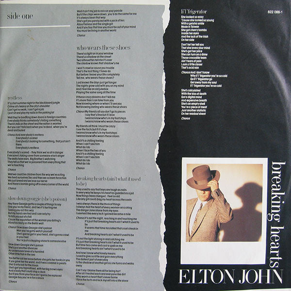 Elton John : Breaking Hearts (LP,Album)