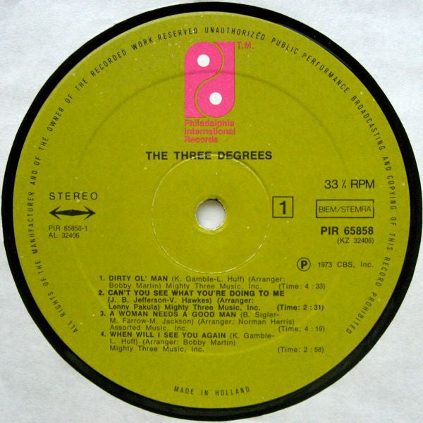 Three Degrees, The : The Three Degrees (LP,Album)