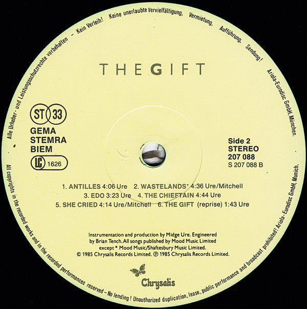 Midge Ure : The Gift (LP,Album)