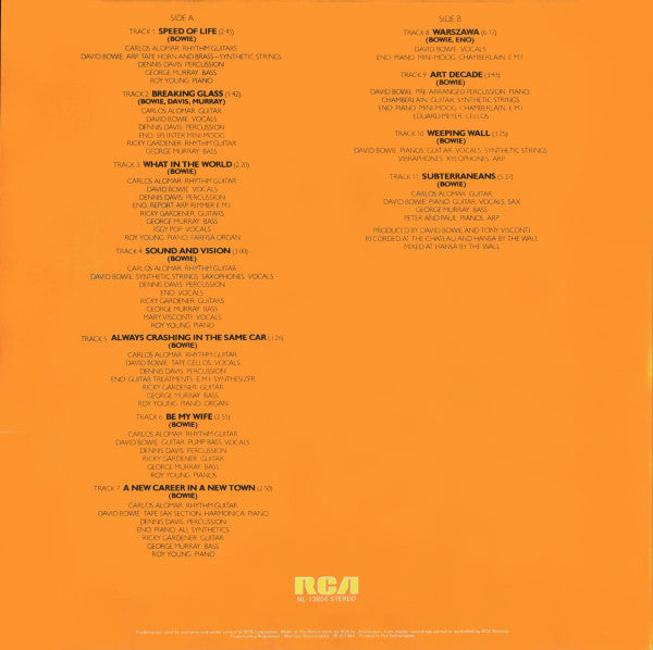 David Bowie : Low (LP,Album,Reissue)
