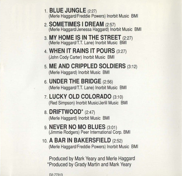 Merle Haggard : Blue Jungle (Album)
