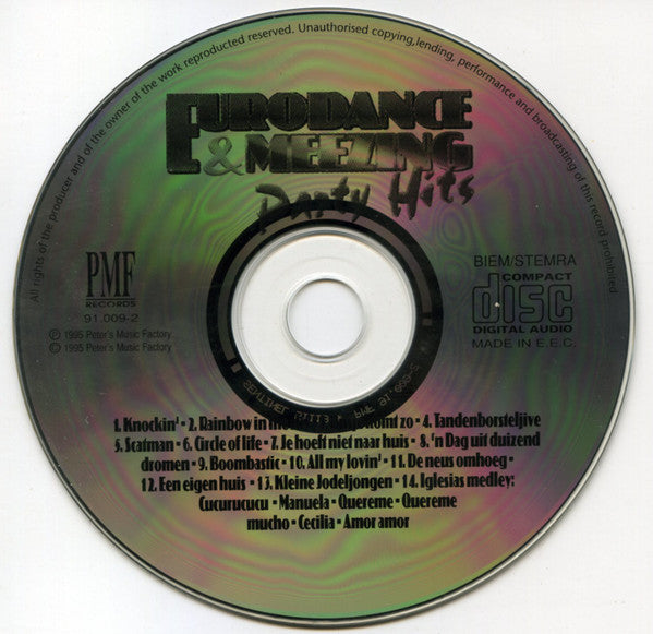 Unknown Artist : De Beste Eurodance & Meezing Party Hits (Compilation)