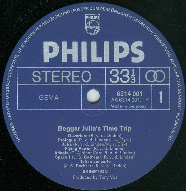 Ekseption : Beggar Julia's Time Trip (LP,Album,Repress)