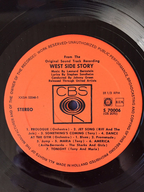 Leonard Bernstein : West Side Story (The Original Sound Track Recording) (LP,Album,Reissue)