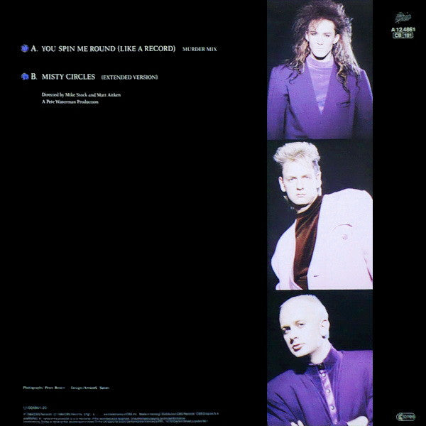 Dead Or Alive : You Spin Me Round (Like A Record) (Murder Mix) (12",45 RPM,Maxi-Single,Stereo)