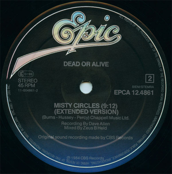 Dead Or Alive : You Spin Me Round (Like A Record) (Murder Mix) (12",45 RPM,Maxi-Single,Stereo)