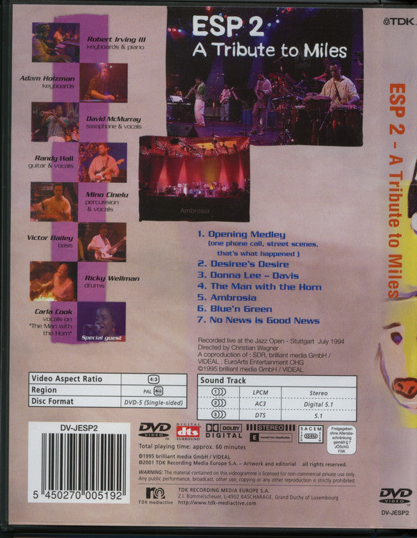 ESP (13) : ESP 2 − A Tribute To Miles (DVD-Video,PAL,Album,Stereo)