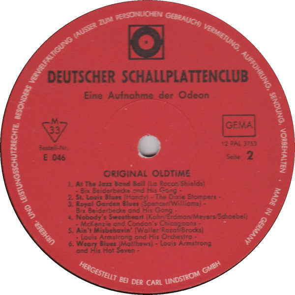 Various : Original Oldtime (LP,Compilation,Mono,Club Edition)