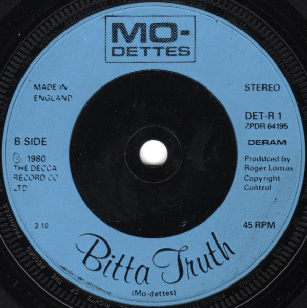 Mo-Dettes : Paint It Black (7",45 RPM,Single)