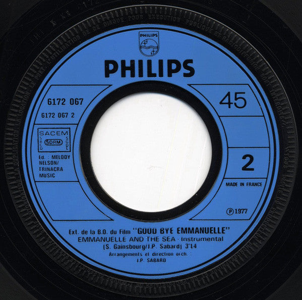 Serge Gainsbourg : Extraits De La Bande Originale Du Film Goodbye Emmanuelle (7",Single,45 RPM)