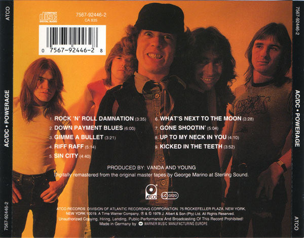 AC/DC : Powerage (CD, Album, RE, RM)
