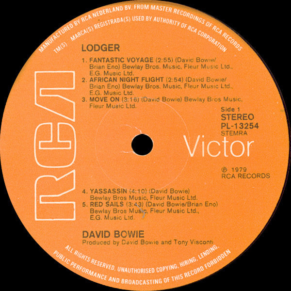 David Bowie : Lodger (LP,Album,Stereo)