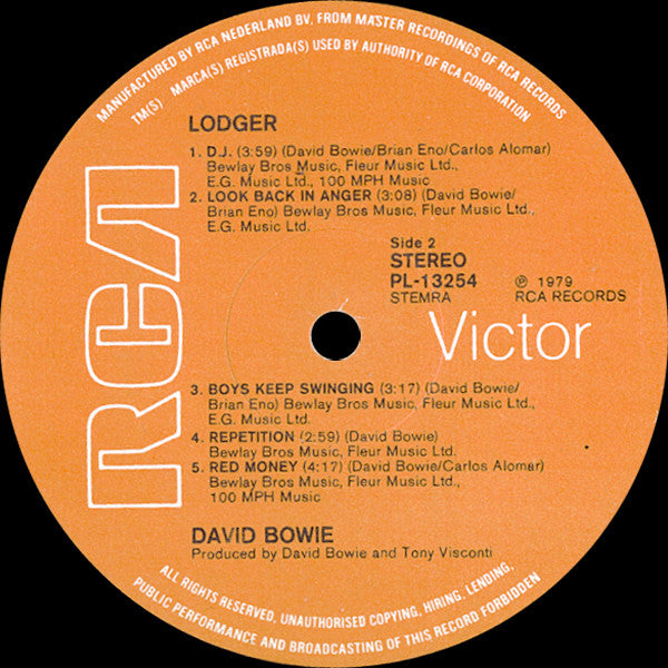 David Bowie : Lodger (LP,Album,Stereo)