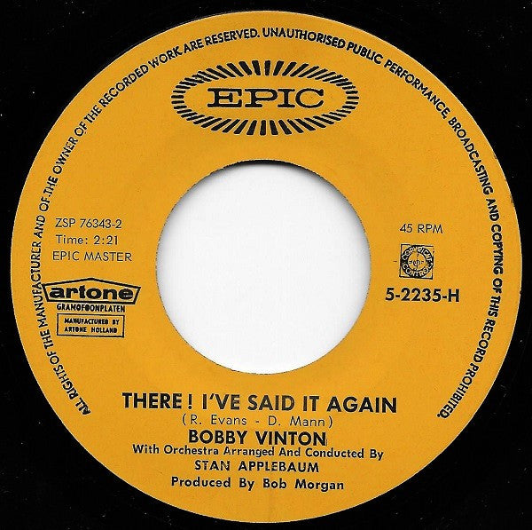 Bobby Vinton : Mr. Lonely / There! I've Said It Again (7",45 RPM,Reissue)