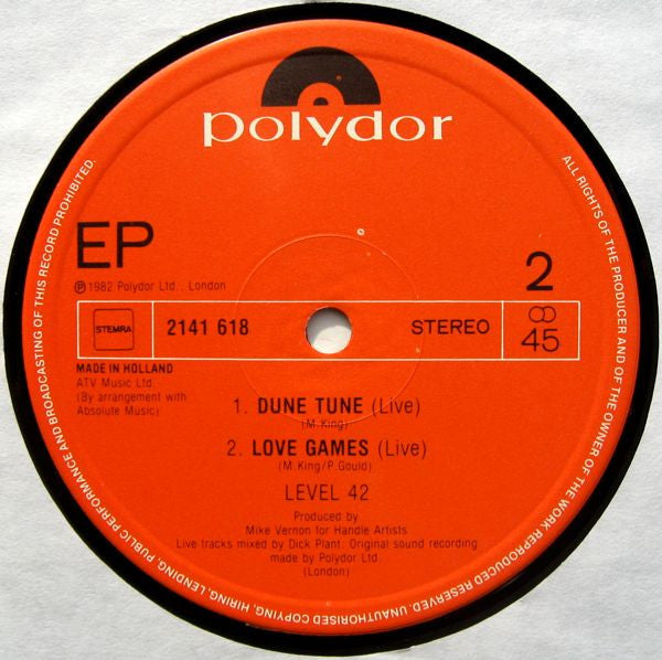 Level 42 : Weave Your Spell (12",EP,45 RPM)