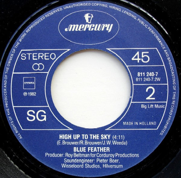 Blue Feather : Let It Out (7",45 RPM,Stereo)