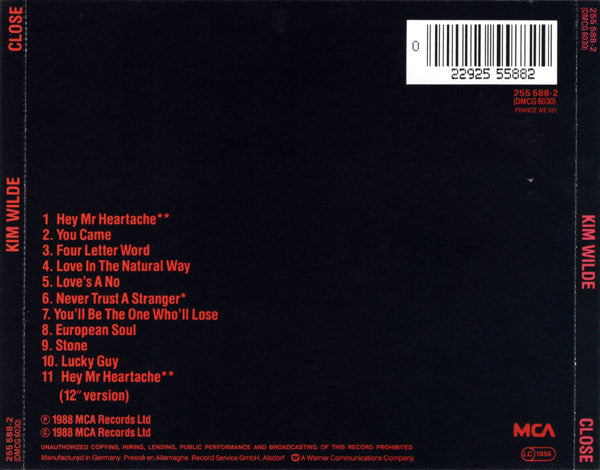 Kim Wilde : Close (Album,Stereo)