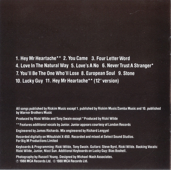 Kim Wilde : Close (Album,Stereo)