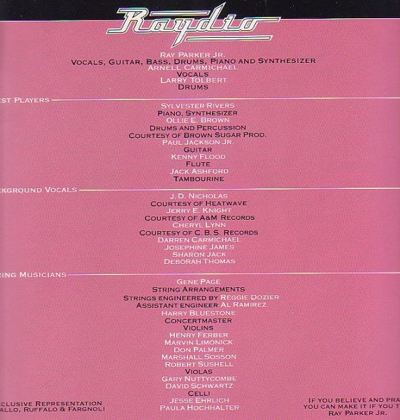 Ray Parker Jr. And Raydio* : A Woman Needs Love (LP, Album)