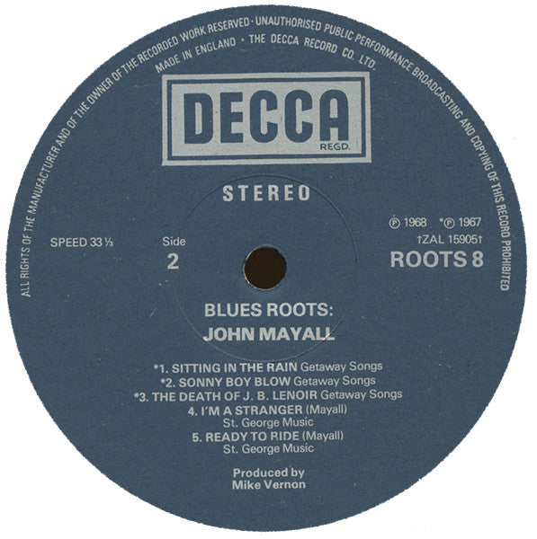 John Mayall : Blues Roots (LP,Compilation,Stereo,Mono)
