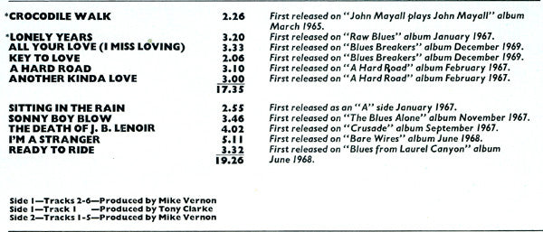 John Mayall : Blues Roots (LP,Compilation,Stereo,Mono)