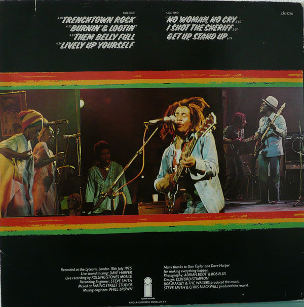 Bob Marley & The Wailers : Live! (LP,Album)