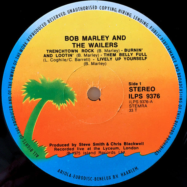 Bob Marley & The Wailers : Live! (LP,Album)