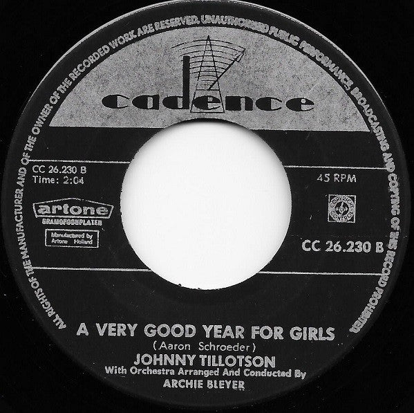 Johnny Tillotson : Funny How Time Slips Away (7",45 RPM,Single)