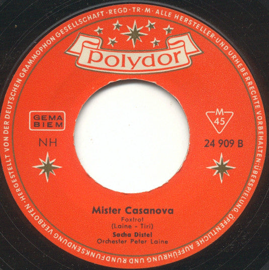 Sacha Distel : Adios Amigo (7",Single,45 RPM,Mono)